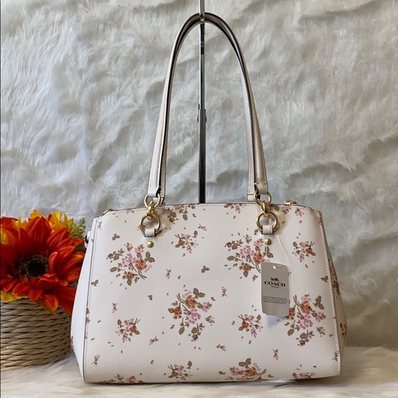 COACH ETTA CARRYALL WITH ROSE BOUQUET PRINT - Picture 2 of 8